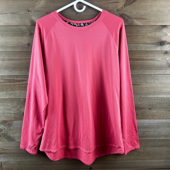 Cuddl Duds Tops - Climate Right Cuddl Duds Womens Shirt Long Sleeve Base Layer Thumbholes Pink XXL